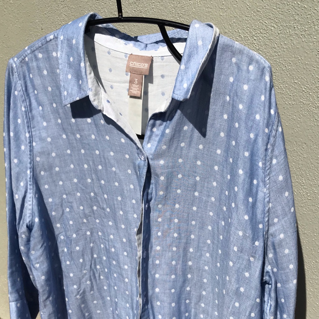 Chico’s Polka Dot Button Down